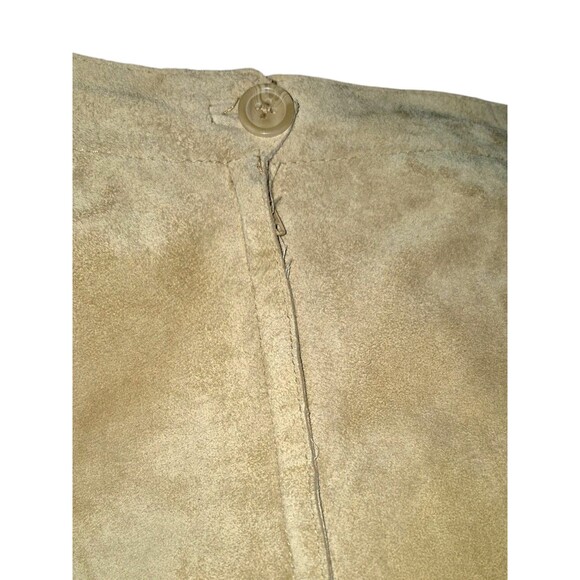 Isaac Mizrahi for Target Tan Suede Straight Skirt Front Pockets Women’s Size 14 - Picture 5 of 6